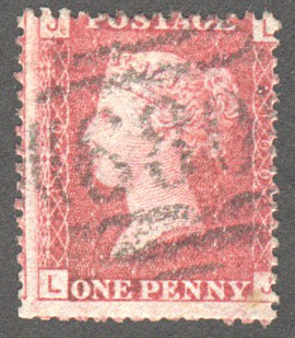 Great Britain Scott 33 Used Plate 100 - LJ - Click Image to Close